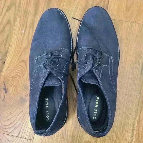 New Cole Haan mens Frankland Grand navy Nubuck Oxford dress Sz 11.5 navy A-84